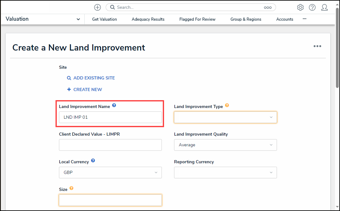 Land Improvement Name Field.png