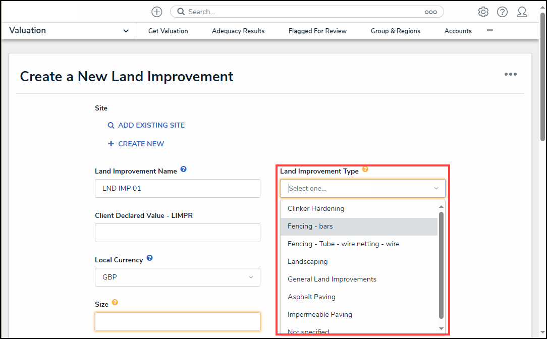 Land Improvement Type Field.png