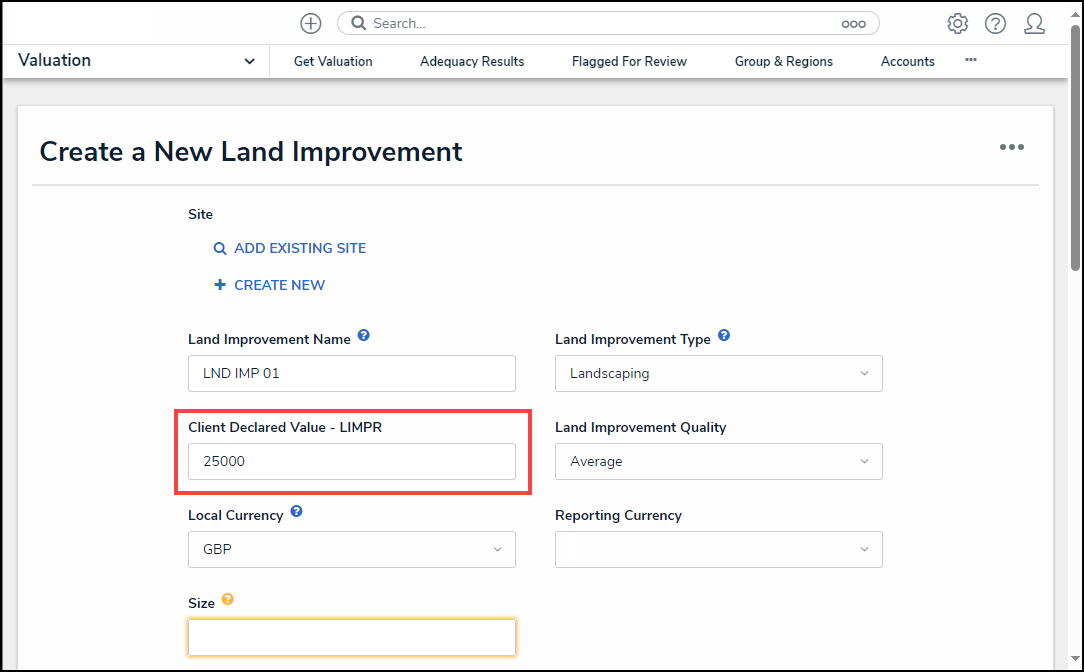Client Declared Value Field.png